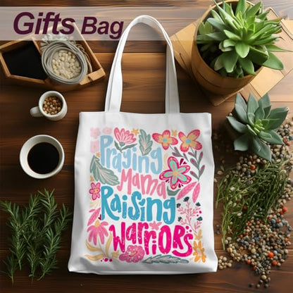 Mama Mom Tote Bag Mom Birthday Gifts Canvas Tote Bag, Reusable Canvas Shoulder Bags for Grocery Shopping, Beach 01 - color: Prayingmama