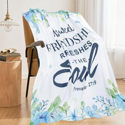 Friendship Blanket for Women, Best Friend Birthday Gifts for Women 50"X60"