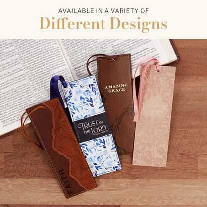 Christian Art Gifts Premium Faux Leather Bookmark: Everything Beautiful - color: Pink Floral/Everything Beautiful