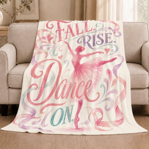 Ballet Dancer Throw Blanket Pink Inspirational Stuff Gifts 40''X50'' - color: Dance, size: 40''x50''