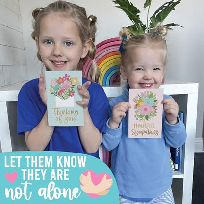 54 Sympathy Cards with Envelopes Bereavement Cards for Loss of Loved One - style: Floral Pastel 54 pcs