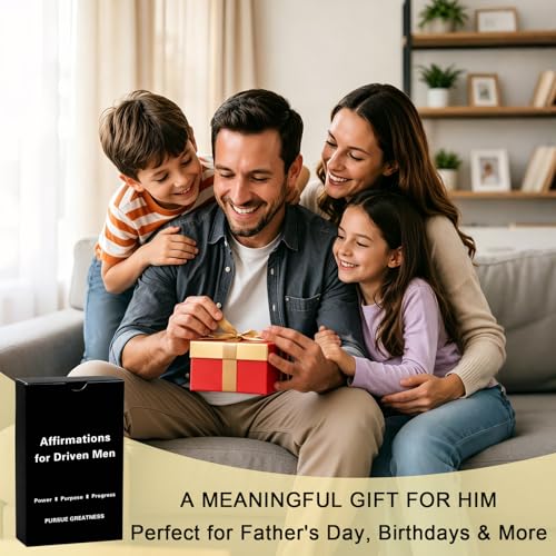 55 Daily Affirmation Cards for Men - Positive Mindset Deck, Gifts for Him - color: Men's Affirmation Cards