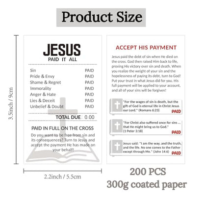 200 Pcs Prayer Cards Gospel Tracts Inspire Pocket Holy Bible Verse Cards Salvation Card Church Supplies