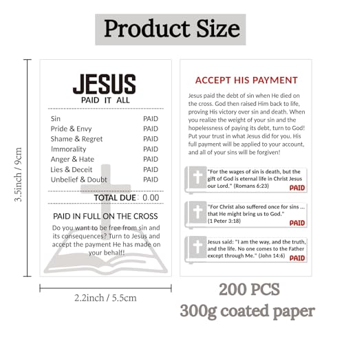 200 Pcs Prayer Cards Gospel Tracts Inspire Pocket Holy Bible Verse Cards Salvation Card Church Supplies