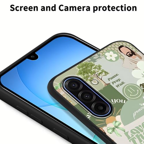 2 Pack God Jesus Collage Phone Case for Samsung Galaxy A17 6.7", Blue Bible Verse Christian Quotes Flower Design Cases for Girls Boy, Slim Soft TPU Protective Cases for Samsung Galaxy A17 - color: Jesus Collage, size: for Samsung Galaxy A17