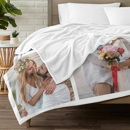 inkArts Custom Blanket with Photo, Personalized Blanket, Customized Photo Blankets, Customizable Picture Blankets, Personalized Anniversary Couple Gifts for Women Men Her Him Boyfriend Girlfriend - color: 6 Photos-2