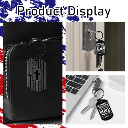 AXEN Christian Gifts for Men, Religious Keychain with Bible Verse Scripture for Dad, Son, Brother, Boyfriend - color: Style 1