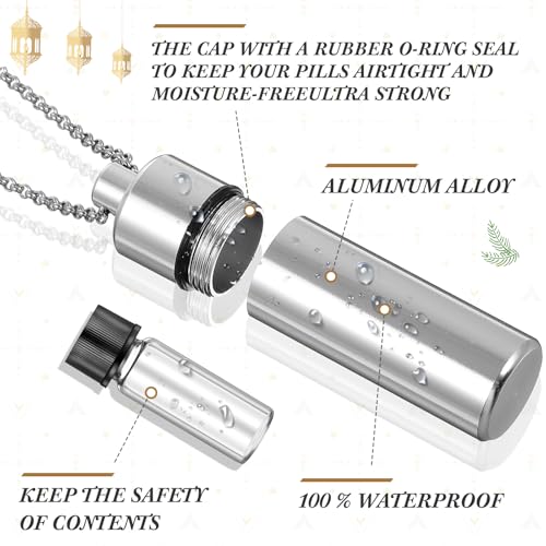 Tandefio 10 Sets Anointing Oil Bottles Necklace Bulk Catholic Holy Water Bottles Necklace with Empty Glass Vial Eyedropper Cross Pendant for Baptism Party Favors Christian First Communion Gifts