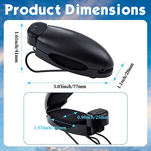 Frienda 2 Pieces Car Sunglasses Visor Clips Holder, Black