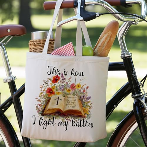 Bible Bags for Women, Christian Tote Bag, Gifts for Christian Women - color: Yellow