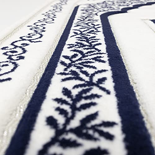 Modefa Foam Padded Prayer Rug | Thick Prayer Mat with Knee Cushion Memory Foam Prayer Mats | One Inch Thick Soft Velvet Islamic Praying Mat Luxury (Blue) - color: Blue