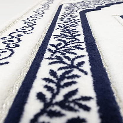 Modefa Foam Padded Prayer Rug | Thick Prayer Mat with Knee Cushion Memory Foam Prayer Mats | One Inch Thick Soft Velvet Islamic Praying Mat Luxury (Blue) - color: Blue
