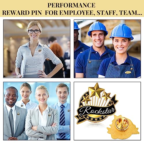Ceenna 50 Pcs Employee of the Month Star Lapel Pins, Rock - style: Rock