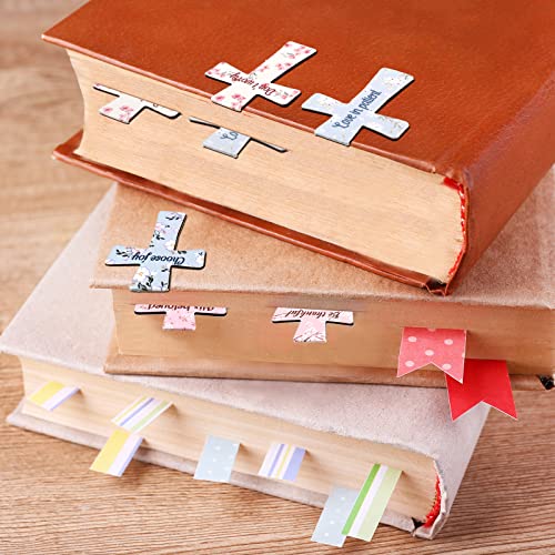48 Pcs Magnetic Cross Bookmarks Bulk, Floral Style - style: Floral Style