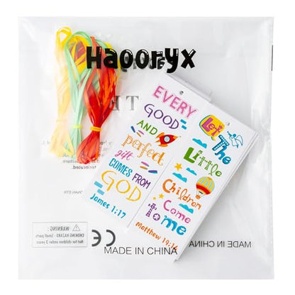 Haooryx Colorful Religious Bible Verse Inspirational Bookmarks for Kids - style: Bible Verse