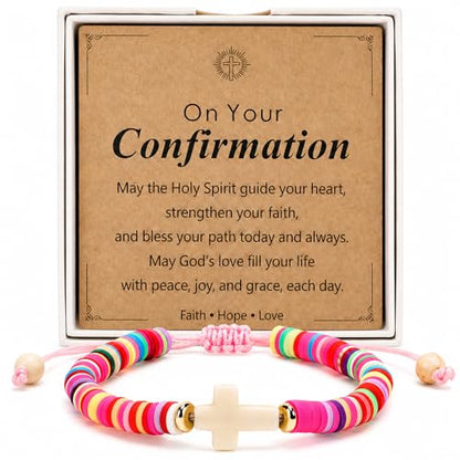 Adjustable Colorful Cross Bracelet Gift Box Set for Girls