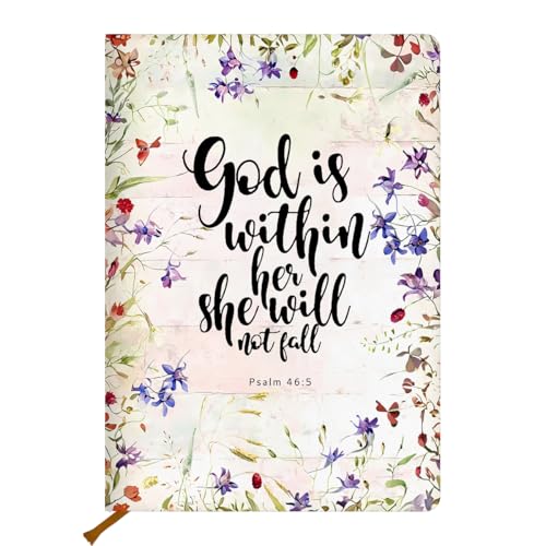 Lovdazzles Bible Flower Leather Lined Journal 200 Pages A5 Ruled Notebooks - color: Multi 1562