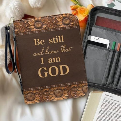 Bible Case for Women Men Large Size Bible Cover Case Book Sleeve Scripture Study Bible Carrier Bag,Size L-2XL - color: Brown Letters, size: X-Large