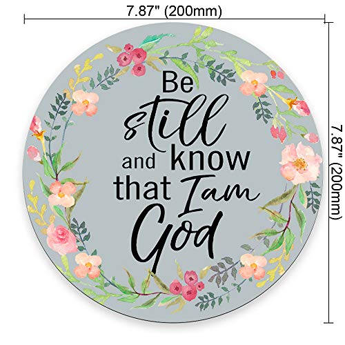 Bible Quote Mouse pad, Be Still and Know That I am God - Psalm 46:10 Round Mousepad - color: PA-4