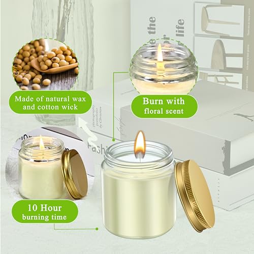 ACITHGL 36 Pcs 4oz Mini Mason Jar Candles Small Scented Candles Bulk Aromatherapy Ideal Souvenir Favors for Wedding Birthday Party (Sage, Mint, Citronella, Gold) - color: Gold, style: Sage, Mint, Citronella