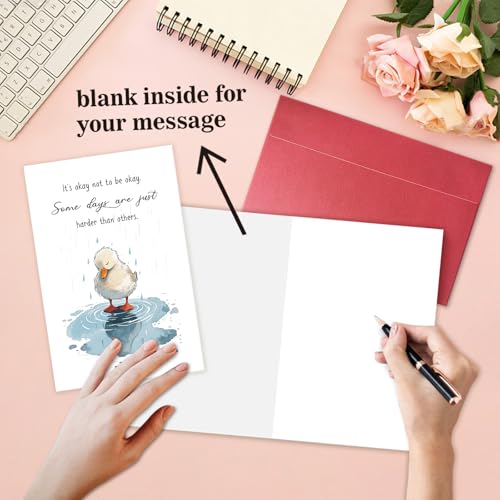 Heartfelt Encouragement Card, Get Well Soon Card for Woman Man, Positive Sympathy Card, It's Okay Not to Be Okay - color: It's Okay Not to Be Okay