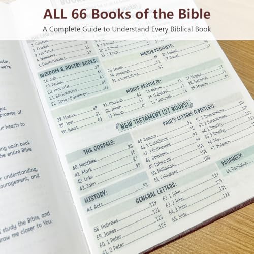 Large Print Bible Study Guide,66 Books Guided Devotional Prayer Journal