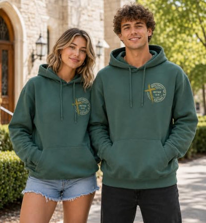 Christian Hoodies for Men Religious Faith Need Prayer Tap My Shoulder Shirt - color: Green, size: XX-Large