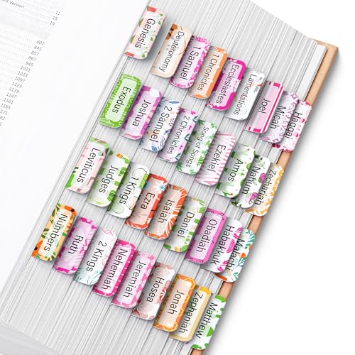 Mr. Pen- Laminated Bible Tabs, 120 pcs, Easy-to-Read & Apply - color: Garden Glory