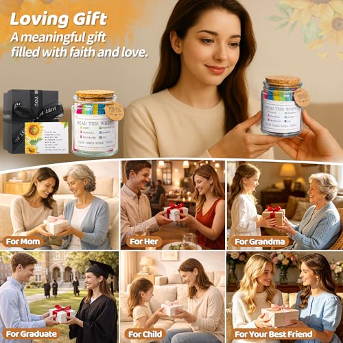Bible Verse Jar, Read Me When Bible Verses Jar, Christian Gifts for Women - color: Classic colors