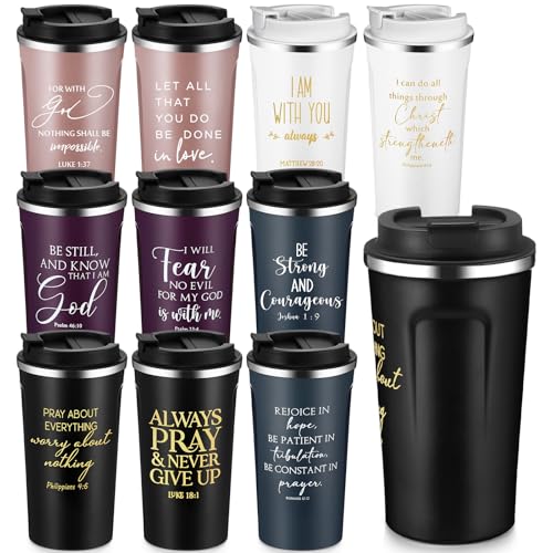 Meanplan 10 10 Set Christian Bible Verse Cup, Bible Theme, Multicolor - color: Multicolor, size: Bible Theme
