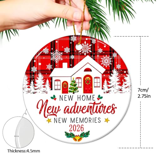 New Home Ornament 2026, House Warming Gifts New Home Christmas Ornament, Housewarming Gift for Homeowners, Couple, Women, First House Apartment Gift Ideas - color: New Home