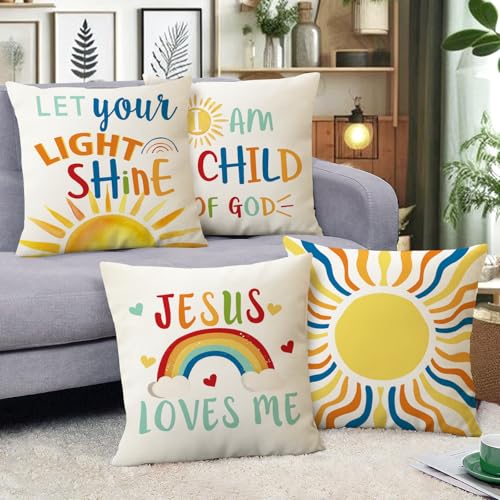 Fahrendom Inspirational Christian Decorative Throw Pillow Covers - color: Inspirational Christian