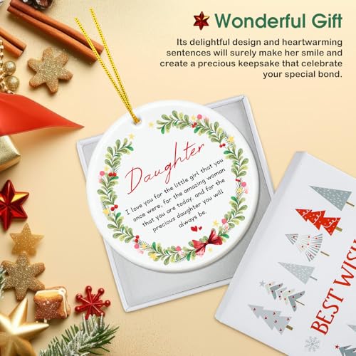FaCraft Daughter Christmas Ornament 2026 - Daughters Gifts from Mom Dad - color: 1-2 Daughter