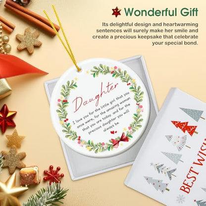 FaCraft Daughter Christmas Ornament 2026 - Daughters Gifts from Mom Dad - color: 1-2 Daughter