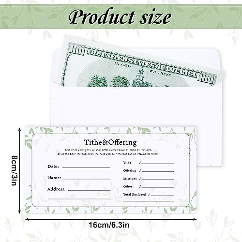 Woanger 1500 Count Church Tithes and Offering Envelopes Bulk Donation Bill Size Blank Envelopes for Religious Occasions Church Supplies Checks Offering