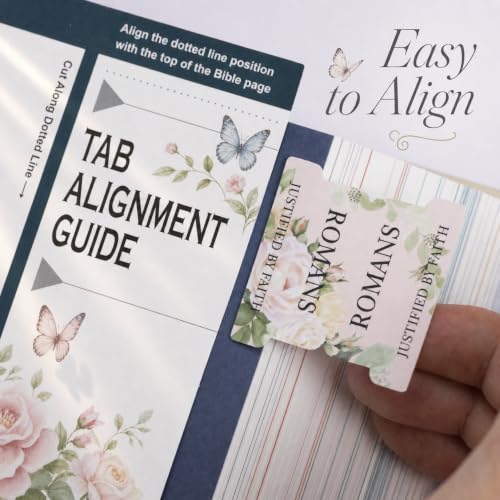 UPAFEXXI-Laminated Bible Tabs with Book Summaries(Floral) - color: Summaries Flowers2