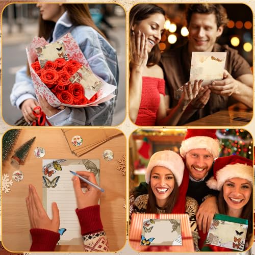 Motiskyy 50 Pcs Blank Greeting Cards 4x6, Blank Cards with Envelopes, 10 Designs, Ideal Stationary Set for All Occasions, Stationary with Matching White Envelope and Sticker(Nature Vintage) - style: Nature Vintage