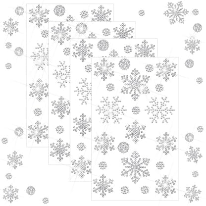 Epakh 84 Pcs Silver Snowflake Stickers Glitter Bling Rhinestone Sticker - color: Silver, size: Snowflake Diamond