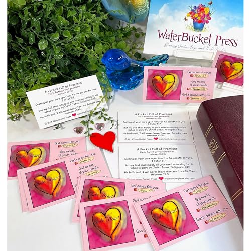 Take Heart Scripture Cards, Encouragement, Bible Verse Cards, Hope, Comfort, God's Love. 3.5x2, 50 pcs