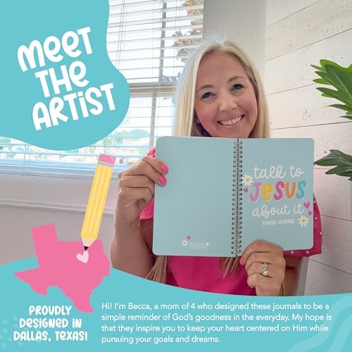 Guided Prayer Journal for Woman - Daily Prayer Journal Notebook - color: Teal Pastel