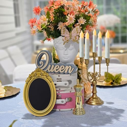 Lezonic Flameless Battery Operated Candlesticks Flickering, 24Pcs White LED Battery Christmas Window Candles, 6 Inch Short Taper Candles Hanging Halloween Floating by Touch, No Remote - color: 24pcs(Touch)