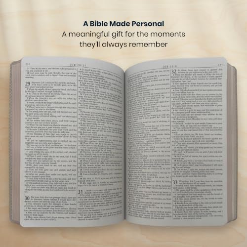 Personalized KJV Small Print Bible for Adult, Name Engraved, Standard Size - color: Dark Brown