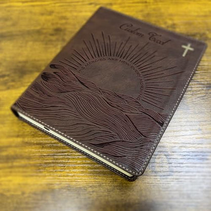 sinfinate Personalized NIV Journaling Bible with Custom Name Engraving, Christian Gift for Men, Women(Sunrise Hope)