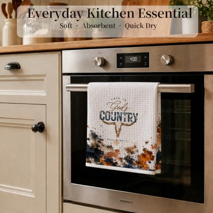 Western Christian Kitchen Hand Towels 16x24 Inch - color: Western
