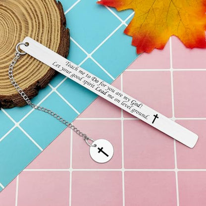 Christian Bookmark Stainless Steel Bible Verse Book Marker Bible Verse Metal Bookmark for Men Women Book Lovers Readers Students Religious Gifts for Women Men Girls Baptism Graduation Gift