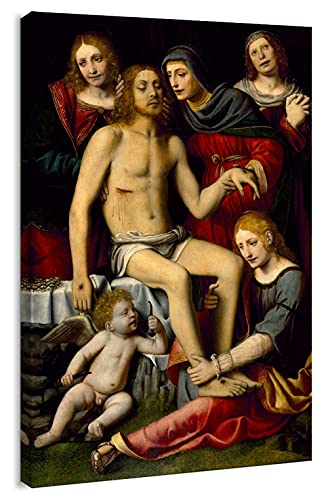 Canvas Print Wall Art - Lamentation Over The Dead Christ by Bernardino Luini - 12x18 inches - color: Lamentation Over the Dead Christ, size: 18"L x 12"W