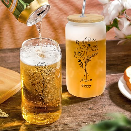 AGH 16oz Christian Glass Tumbler with Lid and Straw - Inspirational Gift for Women, Faith-Based Gift with Prayer Quotes, Perfect for Christmas, Baptism, Birthday, Easter, or Daily Encouragement - color: 16OZ 1Pack January Carnalio Clear