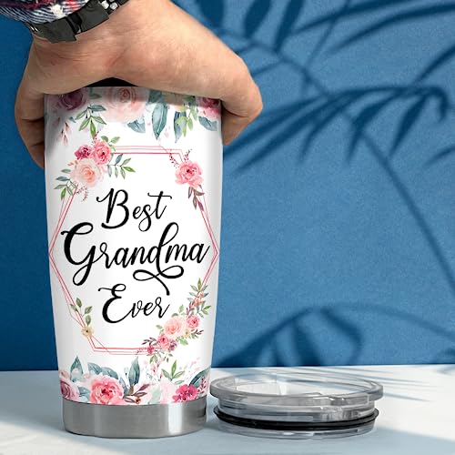 SANDJEST Grandma Tumbler 20oz Stainless Steel Insulated Tumblers Coffee Travel Mug, Grandma Gifts for Mothers Day, Birthday, Christmas - color: Grandma