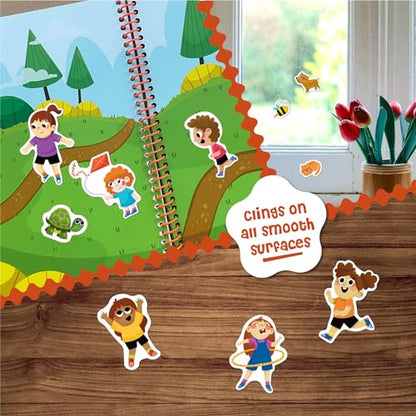Stick4Ever Jelly Sticker Book® - for Kids - Waterproof, Easy to Clean Reusable Sticker Book for Toddlers- Reusable Road Trip Activities for Kids - Stocking Stuffers for Toddlers (Park) - style: Park