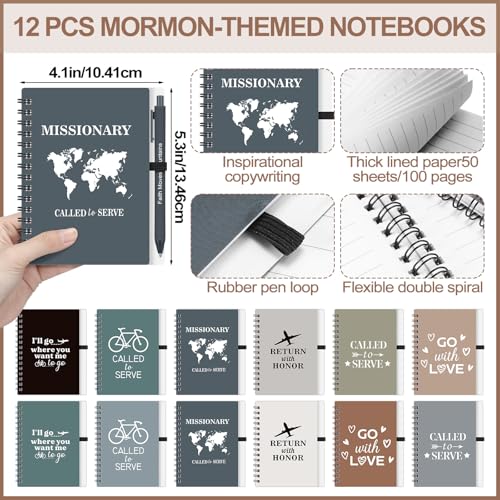 Gueevin 12 Pack Christian Gifts Prayer Journal for Woman Notebook Pen Set
